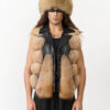 The Black Otoban Frost Fox Fur Vest — Unisex Edition